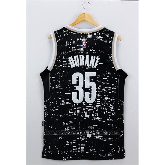 Maglia Luci Della Citta Oklahoma City Thunder Kevin Durant #35 Nero